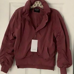 Athleta blouson point Reyes bomber jacket size M … pinkish mauve color NWT